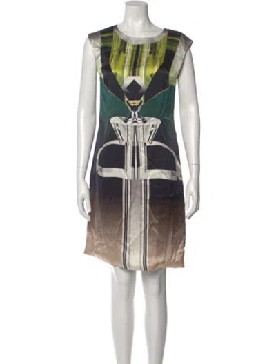 Pre-owned Mary Katrantzou Silk Knee-length Dress In Multicolor