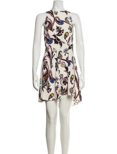 Pre-owned Mary Katrantzou Silk Knee-length Dress In Neutral