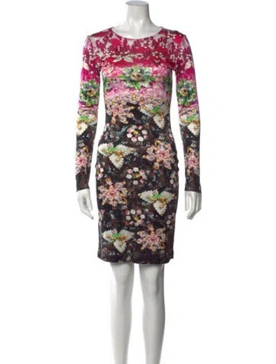 Pre-owned Mary Katrantzou Silk Knee-length Dress In Pink