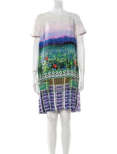 Pre-owned Mary Katrantzou Silk Knee-length Dress In Purple