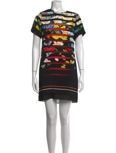 Pre-owned Mary Katrantzou Silk Mini Dress In Black