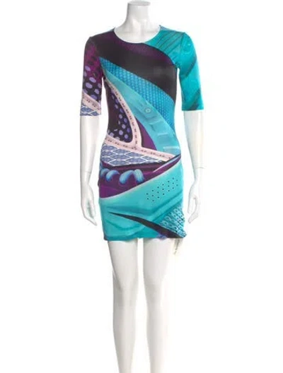 Pre-owned Mary Katrantzou Silk Mini Dress In Multi