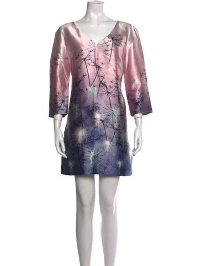 Pre-owned Mary Katrantzou Silk Mini Dress In Multicolor