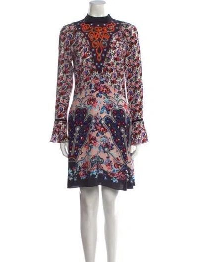 Pre-owned Mary Katrantzou Silk Mini Dress In Pink