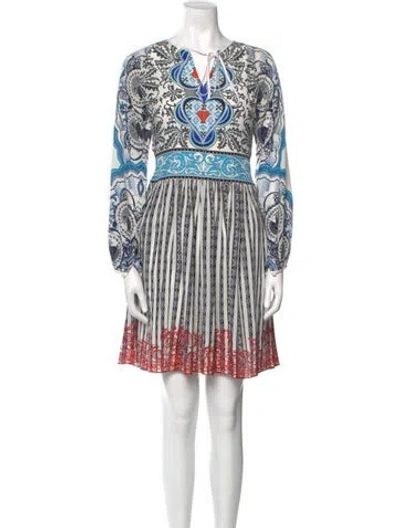 Pre-owned Mary Katrantzou Silk Mini Dress In White