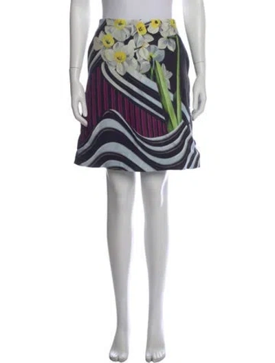 Pre-owned Mary Katrantzou Silk Mini Skirt In Black