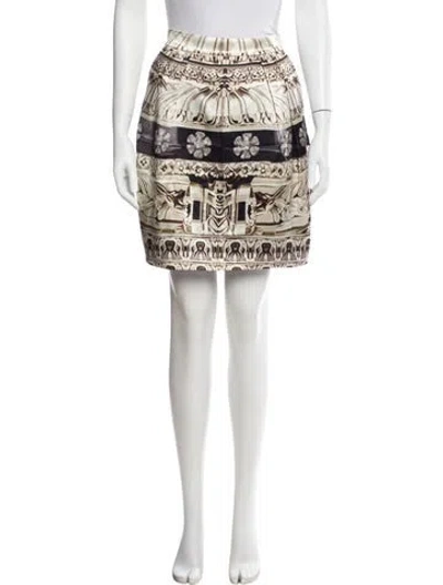 Pre-owned Mary Katrantzou Silk Mini Skirt In Gray