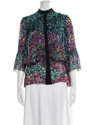 Pre-owned Mary Katrantzou Silk Printed Blouse In Multi