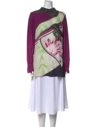 Pre-owned Mary Katrantzou Silk Printed Tunic In Multi
