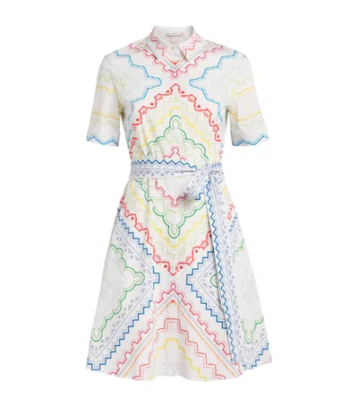 Mary Katrantzou Stretch-cotton Chima Mini Dress In White