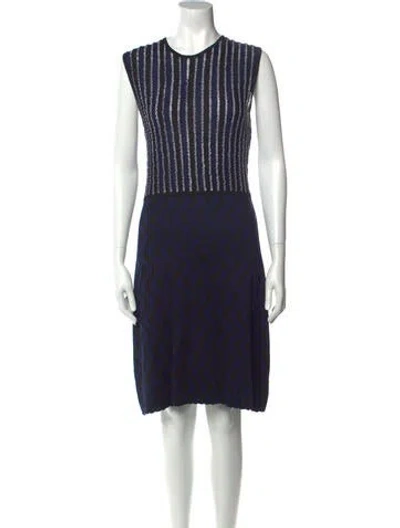 Pre-owned Mary Katrantzou Striped Knee-length Dress In Blue