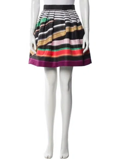 Pre-owned Mary Katrantzou Striped Knee-length Skirt W/ Tags In Multi