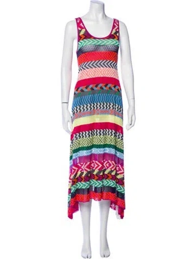 Pre-owned Mary Katrantzou Striped Long Dress In Multi