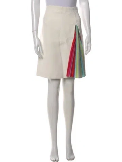Pre-owned Mary Katrantzou Striped Mini Skirt In Neutral