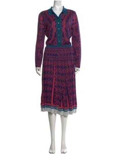 Pre-owned Mary Katrantzou Vintage Long Dress In Pink