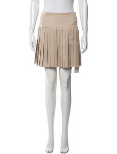 Pre-owned Mary Katrantzou Virgin Wool Mini Skirt In Neutrals