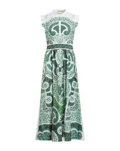 Mary Katrantzou Woman Maxi Dress Green Size 8 Cotton
