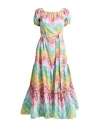 Mary Katrantzou Woman Maxi Dress Light Blue Size 4 Cotton In Blue