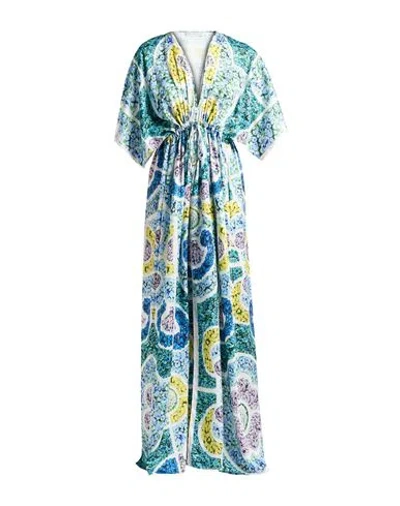 Mary Katrantzou Woman Maxi Dress Yellow Size S Polyester In Blue