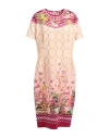 Mary Katrantzou Woman Midi Dress Blush Size 12 Polyester, Elastane