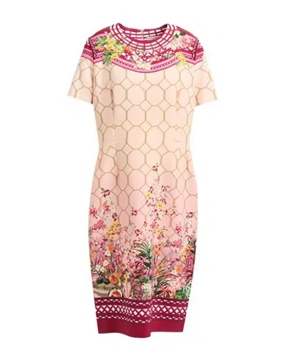Mary Katrantzou Woman Midi Dress Blush Size 12 Polyester, Elastane