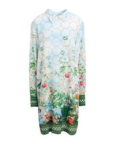 Mary Katrantzou Woman Midi Dress Sky Blue Size 12 Silk