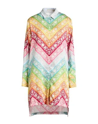 Mary Katrantzou Woman Mini Dress Sky Blue Size 4 Polyester In Multi