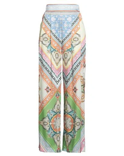 Mary Katrantzou Woman Pants Light Green Size 10 Polyester