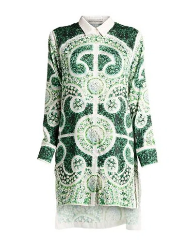 Mary Katrantzou Woman Shirt Green Size 8 Polyester