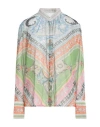 Mary Katrantzou Woman Shirt Light Green Size 6 Polyester In White