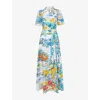 Mary Katrantzou Satin Como Shirt Midi Dress