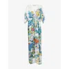 Mary Katrantzou Satin Tie-waist Taormina Kaftan