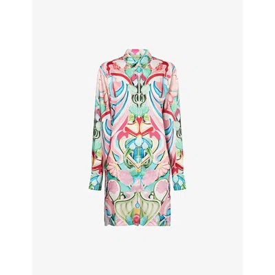 Mary Katrantzou Womens Ceramica Quartz Verona Floral Woven Shirt