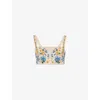 Mary Katrantzou Womens Calix Cropped Stretch-woven Top Farinifera