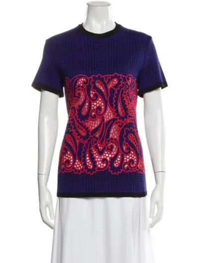 Pre-owned Mary Katrantzou Wool Graphic Print Sweater In Multi