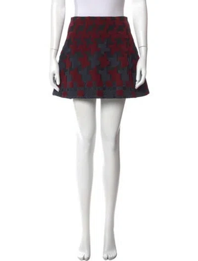 Pre-owned Mary Katrantzou Wool Mini Skirt In Black
