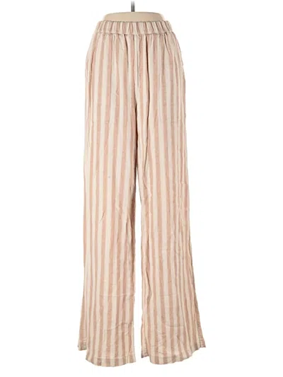 Pre-owned Mary Lawless Lee X Splendid Linen Pants In Brown