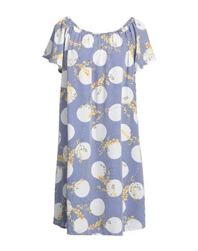 Mary Lou Woman Mini Dress Blue Size Onesize Polyester