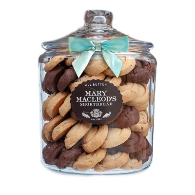 Mary Macleod's Shortbread Glass Jar With Cookies In Clear
