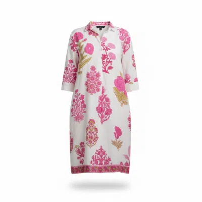 Mary Marshmallow Women's Delray Dress - Block Print Floral - Pink