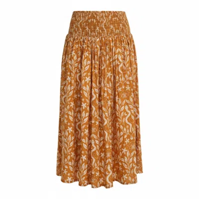Mary Marshmallow Women's Gold Long Everyday Skirt - Moon Magic - Mustard
