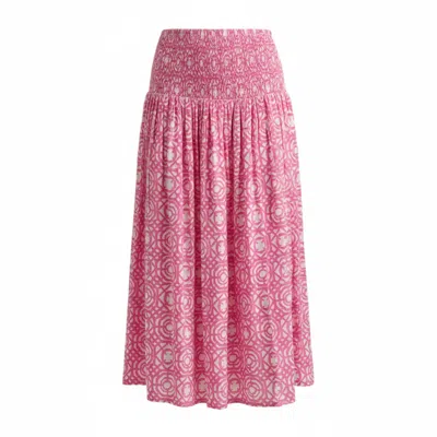 Mary Marshmallow Women's Long Everyday Skirt - Lattice - Pink