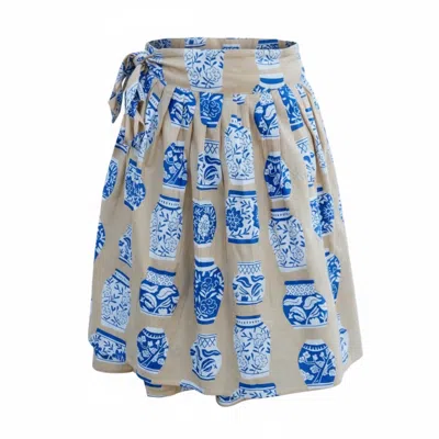 Mary Marshmallow Women's Neutrals Short Wrap Skirt - Ginger Jar - Neutral