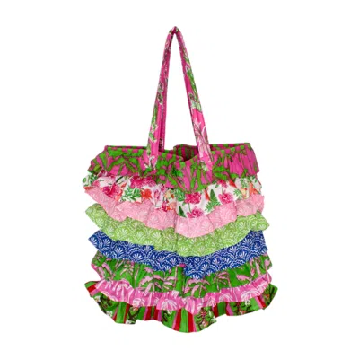 Mary Marshmallow Women's Pink / Purple Ruffle Tote - Pink
