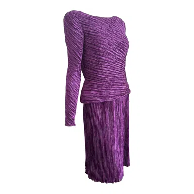 Pre-owned Mary Mcfadden 90s  Couture Purple Set