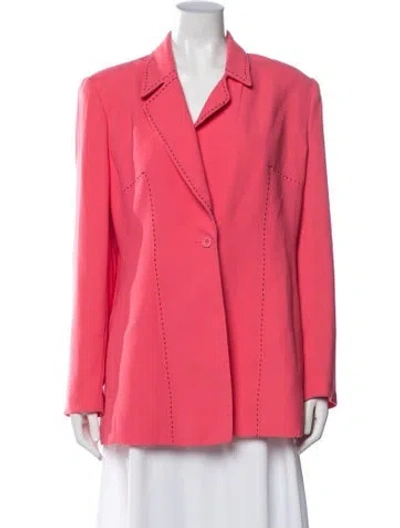 Pre-owned Mary Mcfadden Blazer In Pink