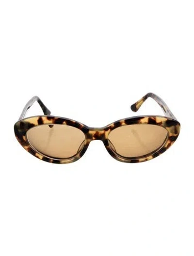 Pre-owned Mary Mcfadden Cat-eye Tinted Sunglasses In Brown