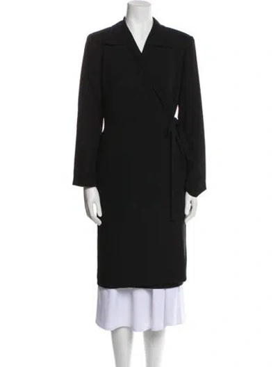 Pre-owned Mary Mcfadden Coat In Black