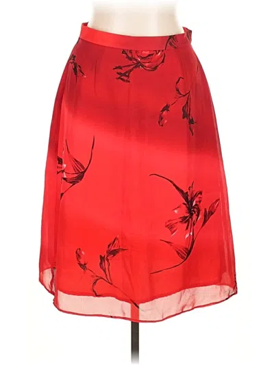 Pre-owned Mary Mcfadden Formal Skirt In Red