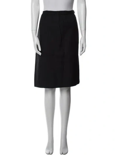 Pre-owned Mary Mcfadden Knee-length Skirt In Black